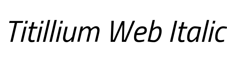 Titillium Web Italic Font