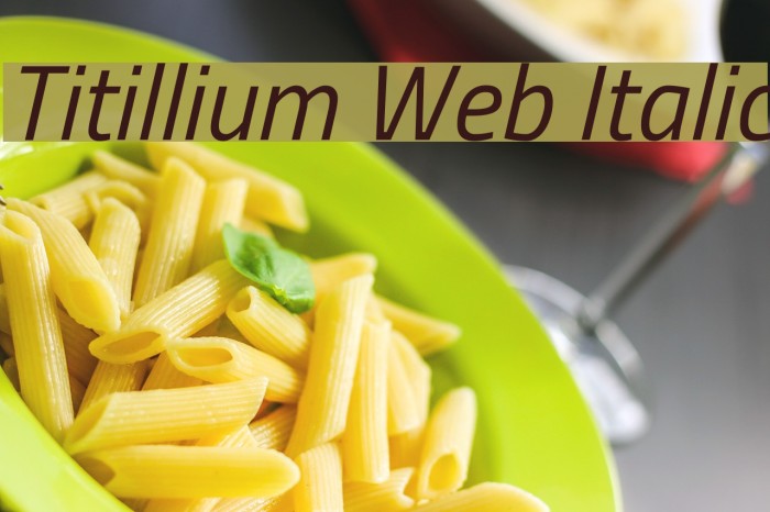 Titillium Web Italic Font examples