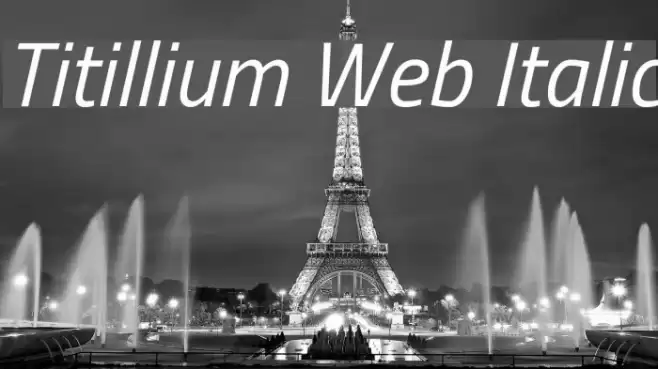 Titillium Web Italic Font examples