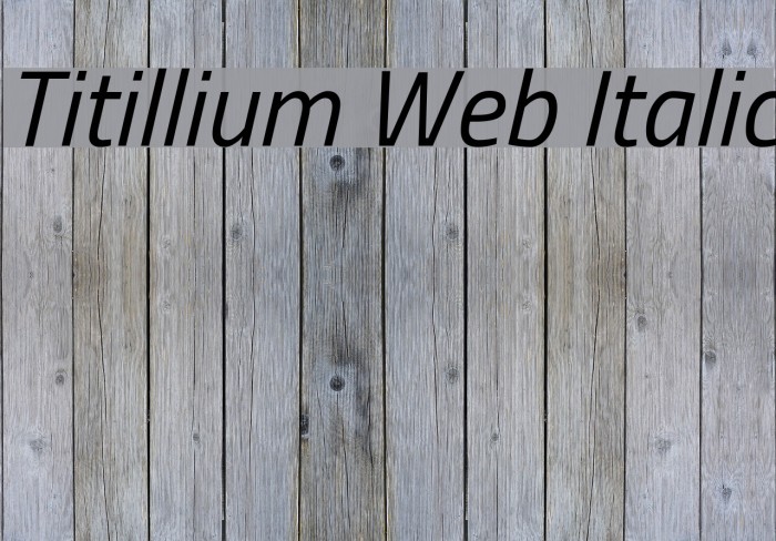 Titillium Web Italic Font examples