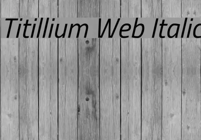 Titillium Web Italic Font examples