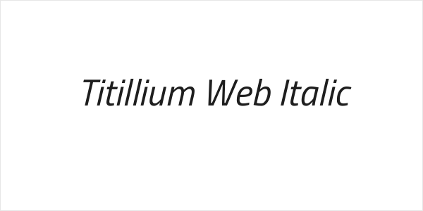 Titillium Web Italic Logo