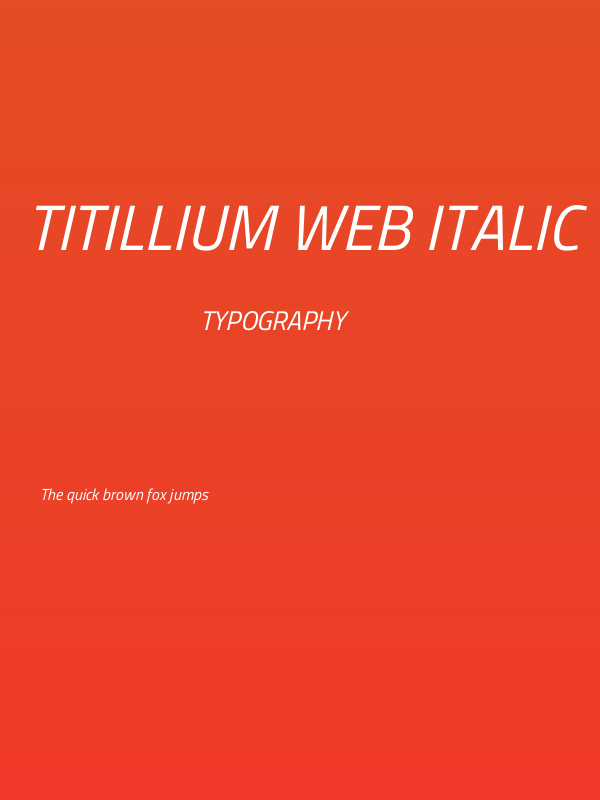 Titillium Web Italic Poster