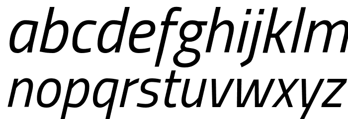 Titillium Web Italic Font LOWERCASE