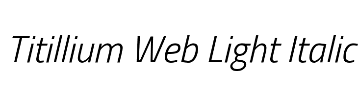 Titillium Web Light Italic  Frei Schriftart Herunterladen
