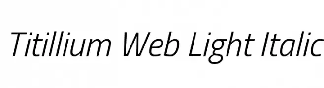 Titillium Web Light Italic  Fuentes Gratis Descargar