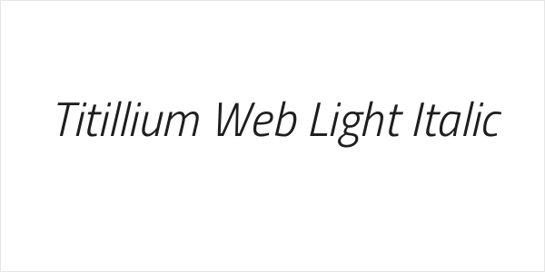 Titillium Web Light Italic Logo