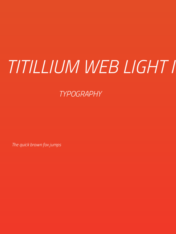 Titillium Web Light Italic Poster