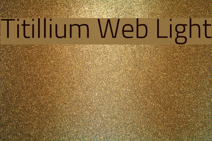 Titillium Web Light Font examples