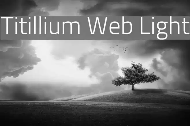 Titillium Web Light Font examples