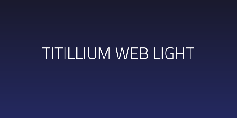 Titillium Web Light Social Header