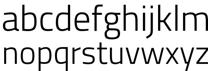 Titillium Web Light Font LOWERCASE
