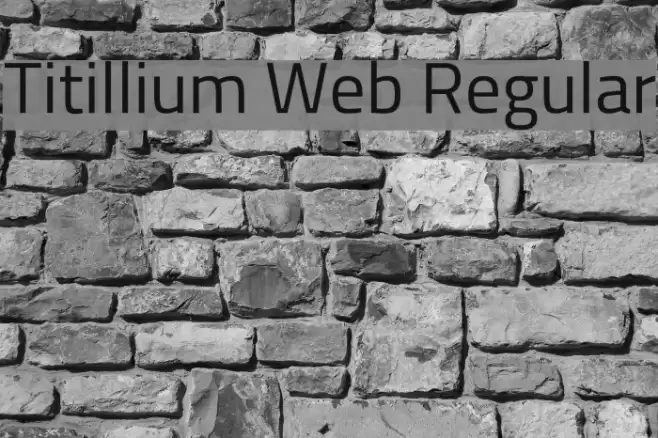 Titillium Web Regular Schriftart examples