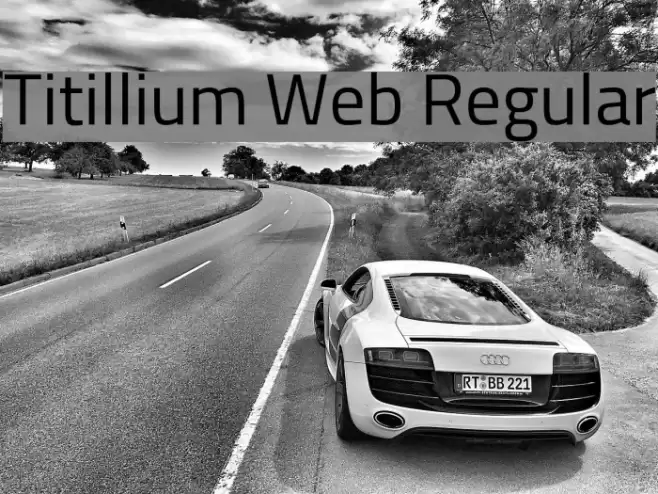 Titillium Web Regular Schriftart examples