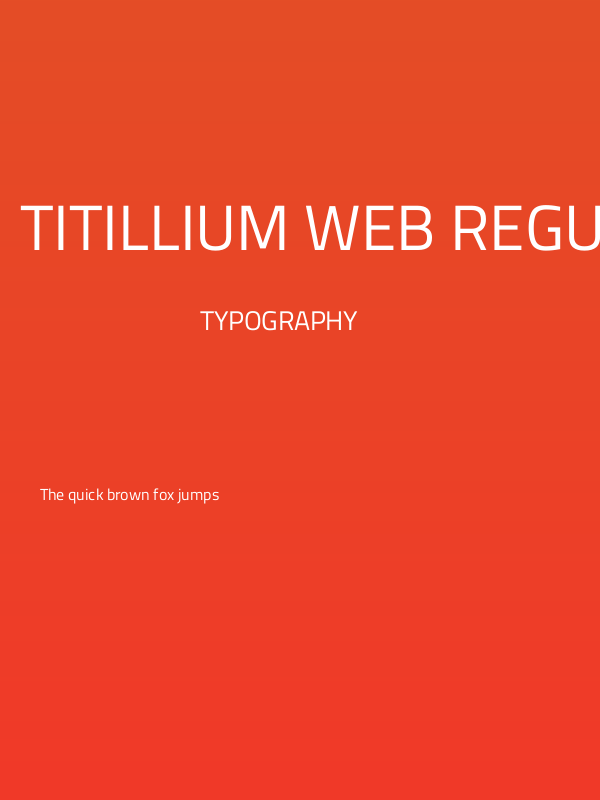 Titillium Web Regular Poster