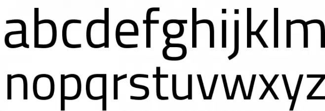 Titillium Web Regular Schriftart Kleinbuchstaben
