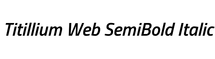 Titillium Web SemiBold Italic Font