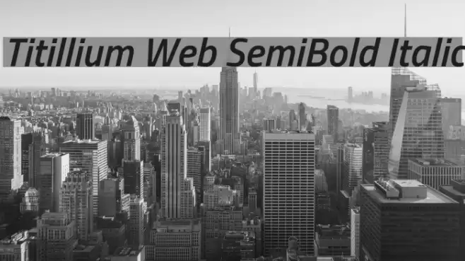 Titillium Web SemiBold Italic Font examples