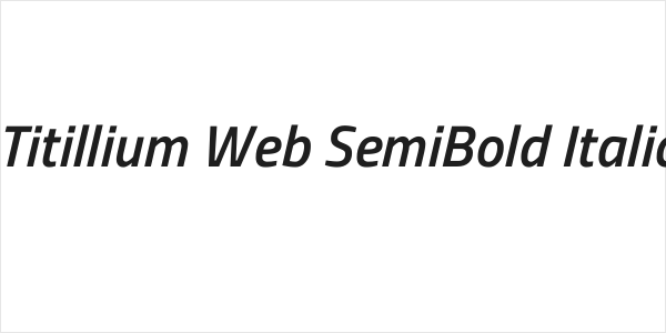 Titillium Web SemiBold Italic Logo