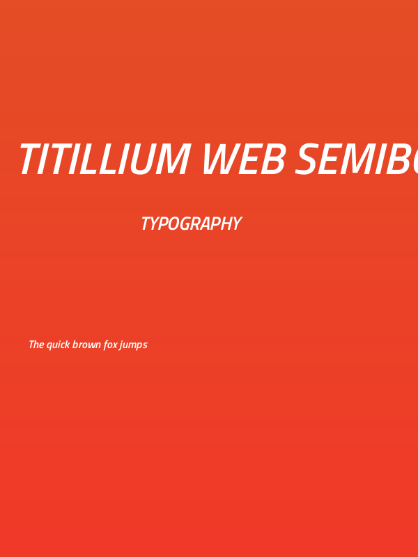 Titillium Web SemiBold Italic Poster