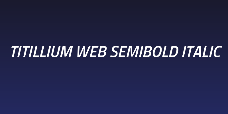 Titillium Web SemiBold Italic Social Header