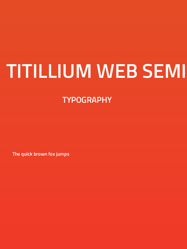 Titillium Web SemiBold Poster