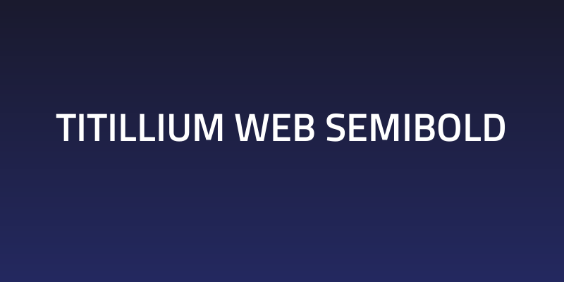 Titillium Web SemiBold Social Header