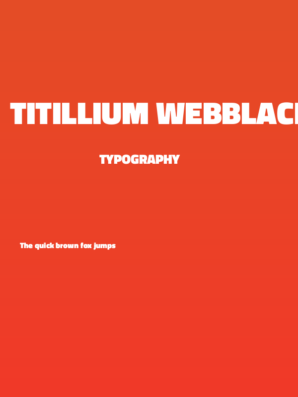 Titillium WebBlack Poster
