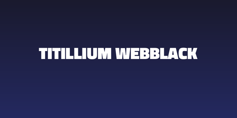 Titillium WebBlack Social Header
