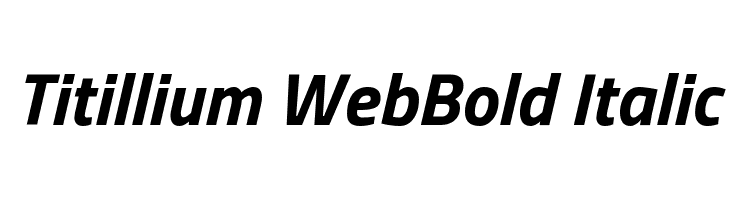 Titillium WebBold Italic Font