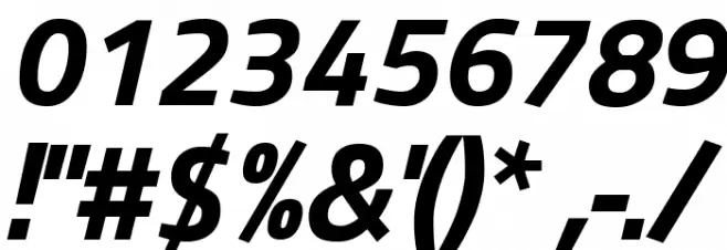 Titillium WebBold Italic Font OTHER CHARS