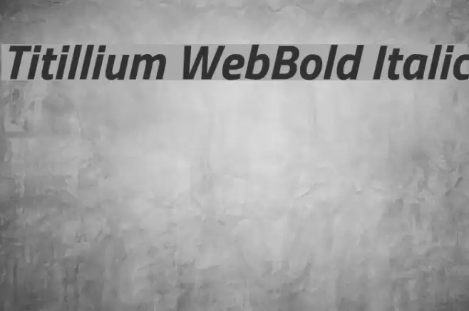 Titillium WebBold Italic Font examples