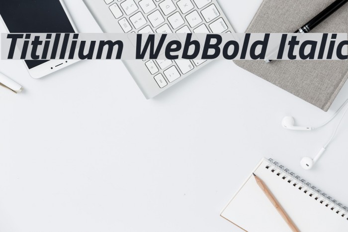 Titillium WebBold Italic Font examples