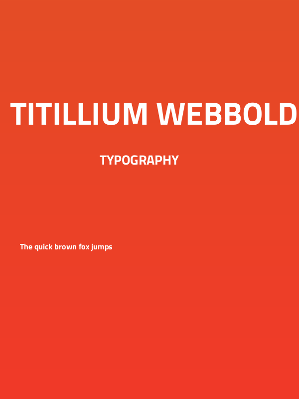 Titillium WebBold Poster