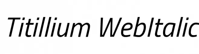 Titillium WebItalic  フリーフォントのダウンロード