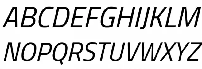 Titillium WebItalic फ़ॉन्ट अपरकेस