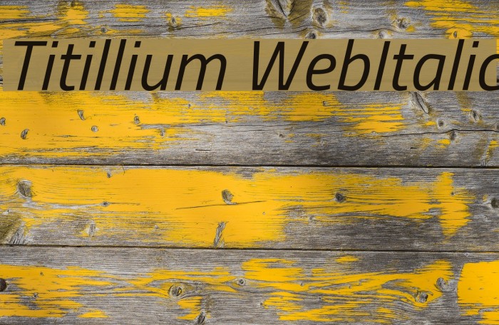 Titillium WebItalic Font examples