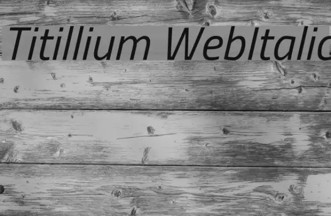 Titillium WebItalic Font examples