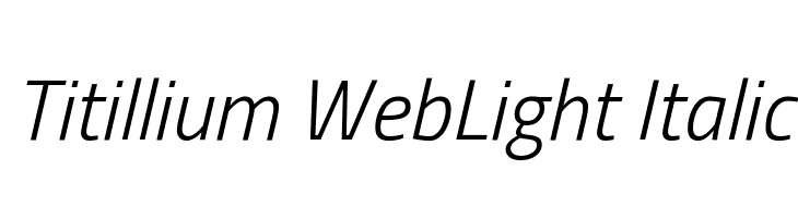Titillium WebLight Italic Font