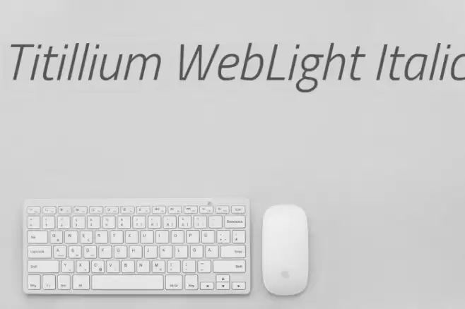 Titillium WebLight Italic Font examples