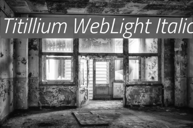 Titillium WebLight Italic Font examples