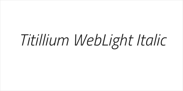 Titillium WebLight Italic Logo