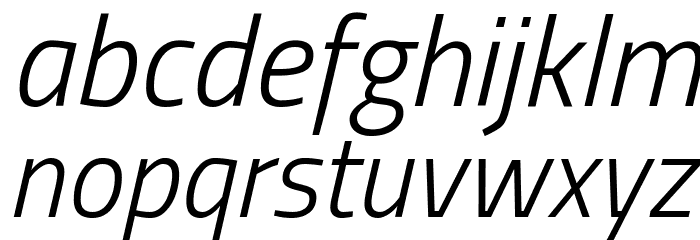 Titillium WebLight Italic Font LOWERCASE