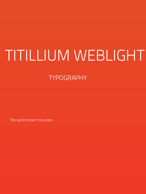Titillium WebLight Poster