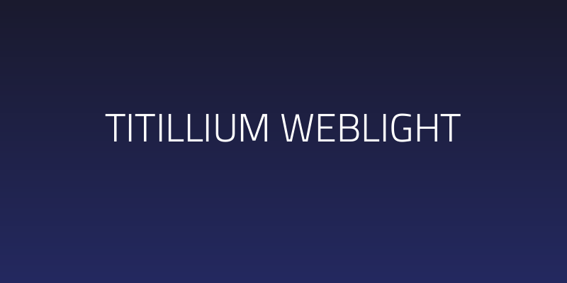Titillium WebLight Social Header