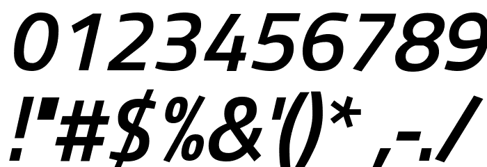 Titillium WebSemiBold Italic Font OTHER CHARS