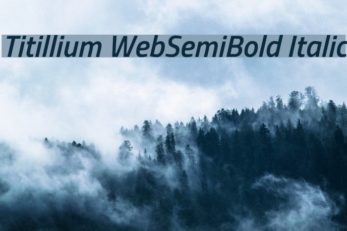 Titillium WebSemiBold Italic Font examples