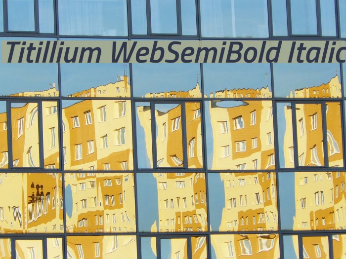 Titillium WebSemiBold Italic Font examples