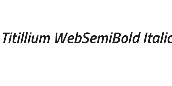 Titillium WebSemiBold Italic Logo