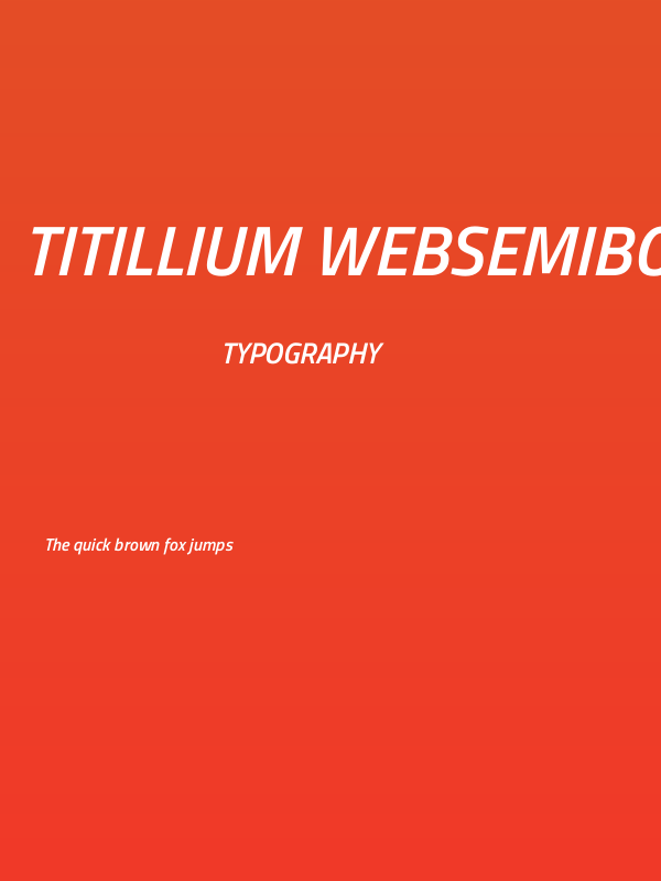 Titillium WebSemiBold Italic Poster